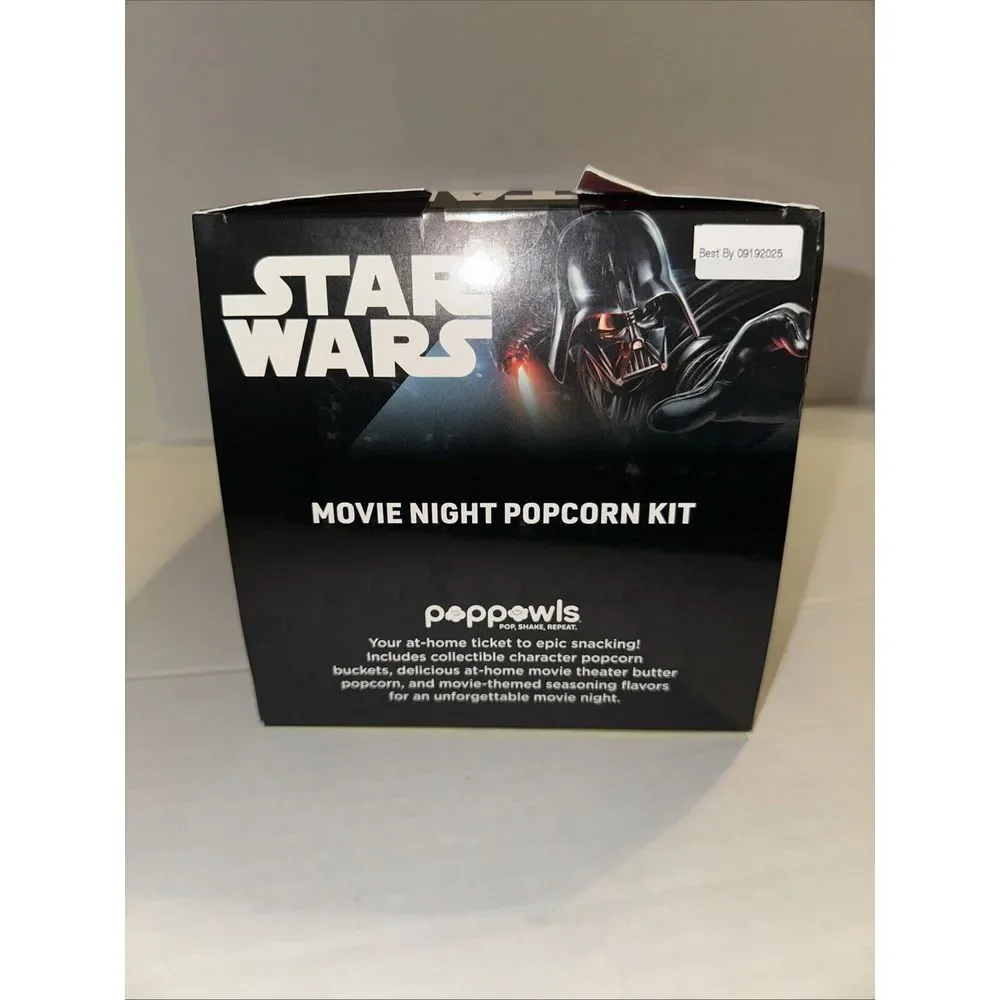 NEW Star Wars Poppowls Movie Night Popcorn Kit With Collectible Bucket And Bowls
